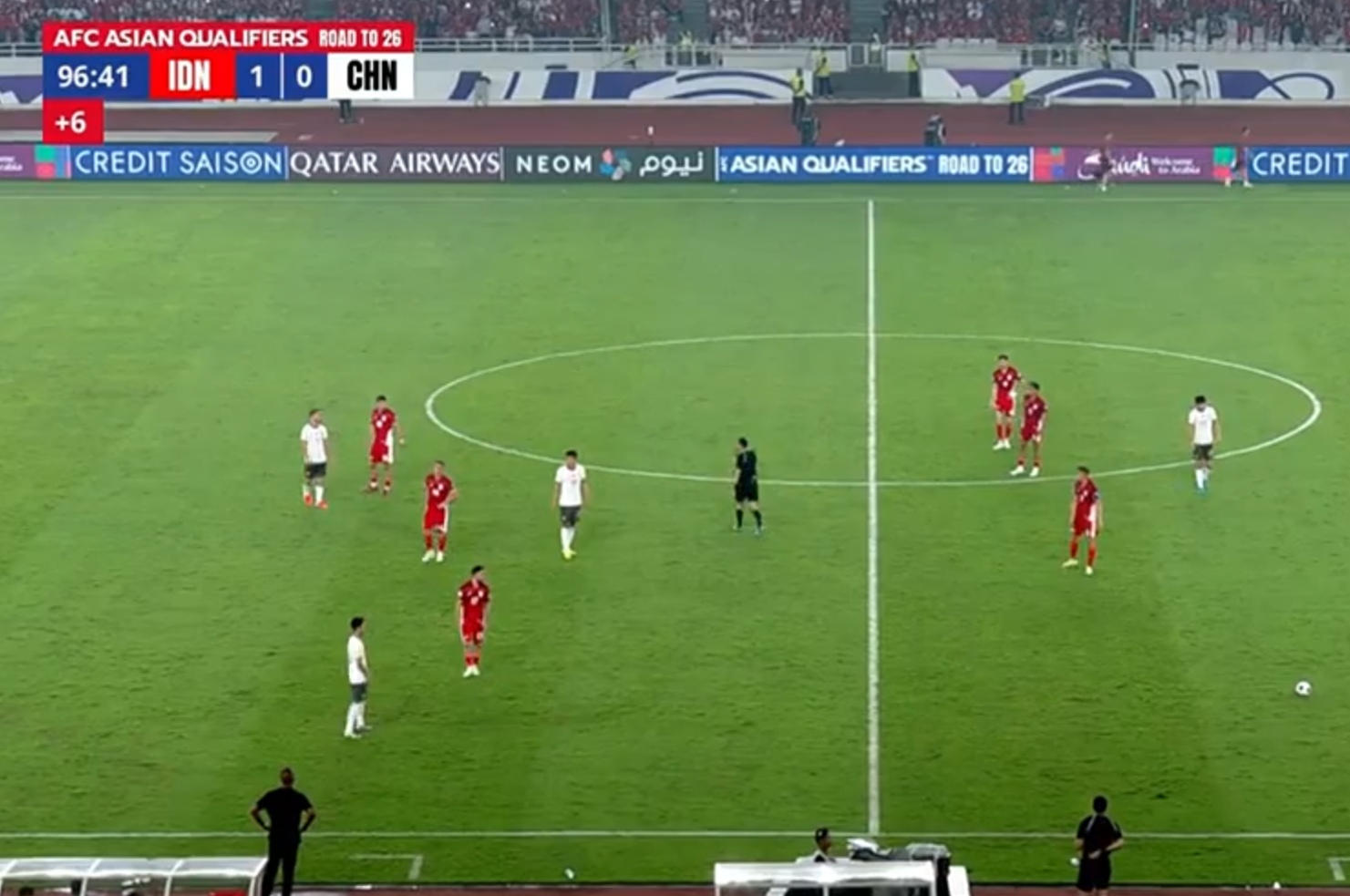 Pertandingan Indonesia vs China yang berakhir dengan skor 1-0 untuk Indonesia