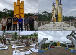 Sambut Hari Pahlawan, Dinsos Rejang Lebong Gotong-royong Bersihkan Makam Pahlawan
