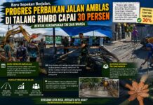 Baru Sepekan Berjalan, Progres Perbaikan Jalan Amblas di Talang Rimbo Capai 30 Persen: Bentuk Kekompakan TNI dan Warga
