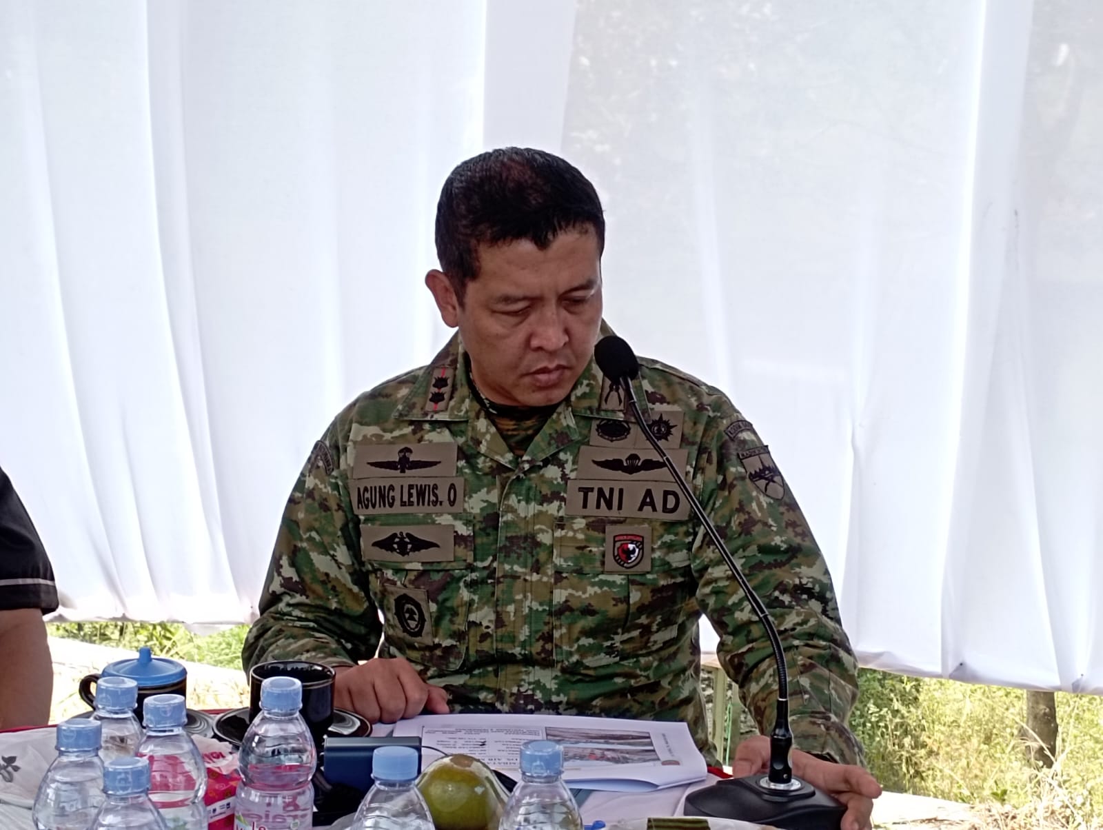 Komandan Kodim (Dandim) 0409/Rejang Lebong, Letkol Inf Agung Lewis Oktorada, M.Tr.Opsla