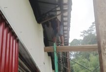 Gedung KDMP di Lebong Diterjang Angin Kencang, Kodim 0409/Rejang Lebong Gerak Cepat Lakukan Perbaikan