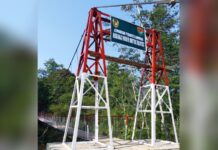 Jembatan Gantung Perintis Garuda Kodim 0409/Rejang Lebong di Lubuk Bingin Baru Rampung, Akses Pertanian Kini Semakin Mudah