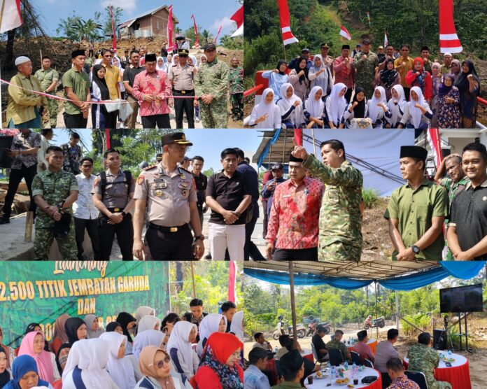2.500 Jembatan Merah Putih Diresmikan Presiden Prabowo, Kodim 0409/Rejang Lebong Turut Bangun Sejumlah Titik Strategis