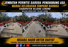 Jembatan Perintis Garuda Kodim 0409/Rejang Lebong di Kelurahan Simpang Nangka Rampung, Akses 760 Warga Kini Makin Lancar