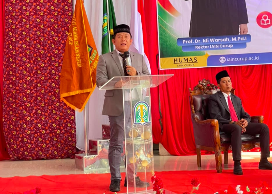 Rektor IAIN Curup saat Menyampaikan Kata Sambutan