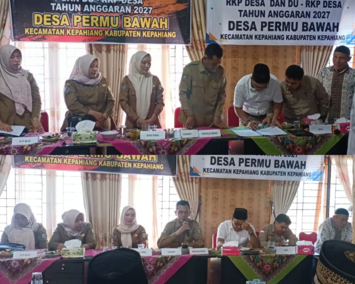 Pemdes Permu Bawah Tancap Gas Susun Program 2027, Penetapan RKPDes jadi Yang Tercepat di Kecamatan Kepahiang