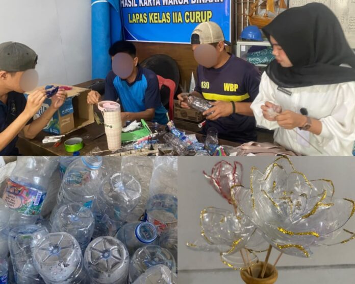 Dari Sampah jadi Karya, Warga Binaan Lapas Curup Sulap Botol Bekas jadi Produk Bernilai