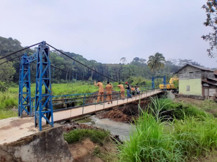 Dari Asa jadi Nyata, Jembatan Perintis Garuda Kodim 0409/Rejang Lebong di Tabarenah Mulai Dibangun