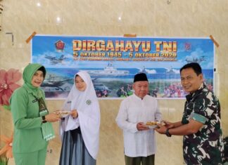 Maknai HUT TNI ke-81, Kodim 0409/Rejang Lebong Rajut Kebersamaan Bersama Santri dan Veteran